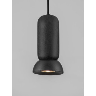 Lampa wisząca ceramiczna Arlo 11cm czarna