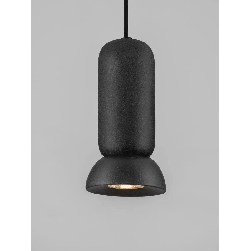 Lampa wisząca ceramiczna Arlo 11cm czarna