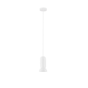 Lampa wisząca ceramiczna Arlo 11cm biały połysk
