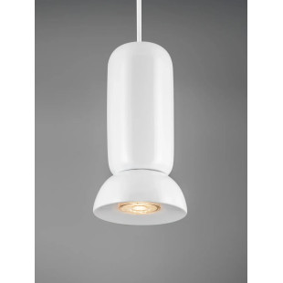 Lampa wisząca ceramiczna Arlo 11cm biały połysk