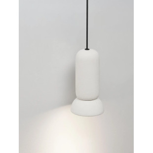 Lampa wisząca ceramiczna Arlo 11cm kamienny biały
