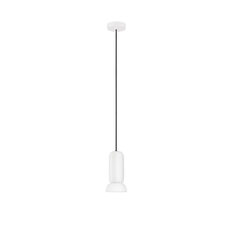 Lampa wisząca ceramiczna Arlo 11cm kamienny biały