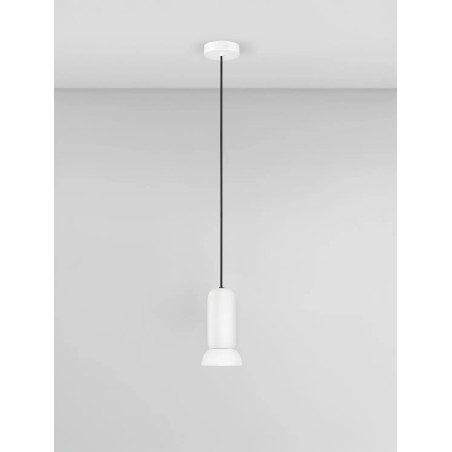 Lampa wisząca ceramiczna Arlo 11cm kamienny biały