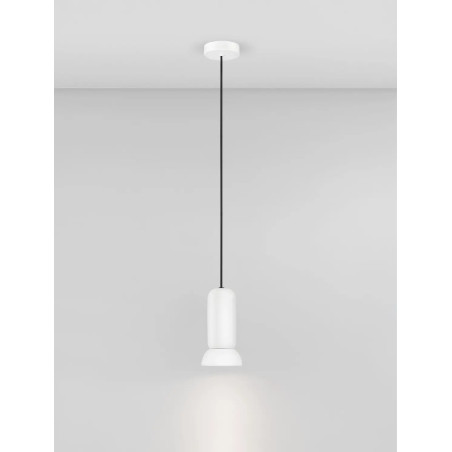 Lampa wisząca ceramiczna Arlo 11cm kamienny biały