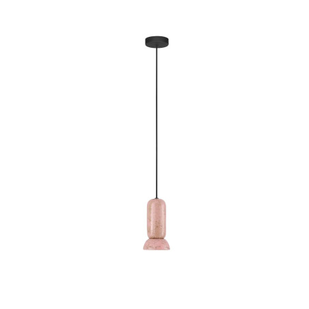Lampa wisząca ceramiczna Arlo 11cm różowy połysk
