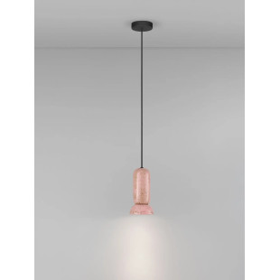 Lampa wisząca ceramiczna Arlo 11cm różowy połysk