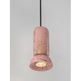 Lampa wisząca ceramiczna Arlo 11cm różowy połysk