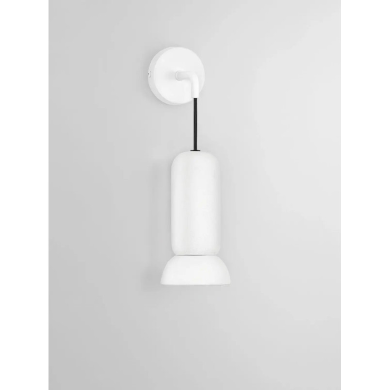 Kinkiet wiszący ceramiczny Arlo kamienny biały