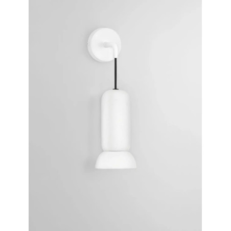 Kinkiet wiszący ceramiczny Arlo kamienny biały