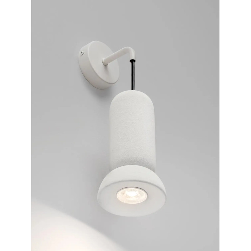 Kinkiet wiszący ceramiczny Arlo kamienny biały