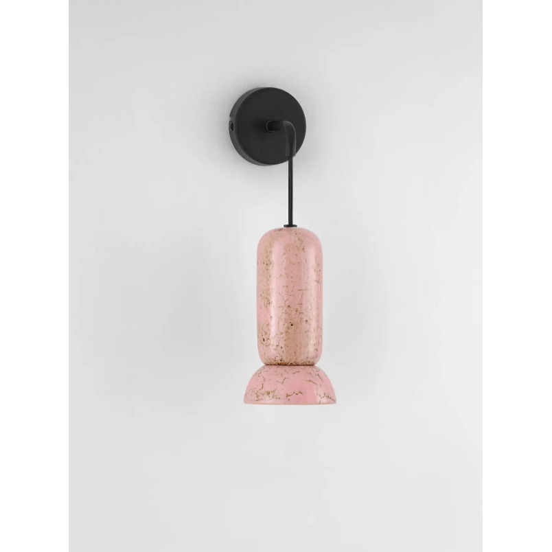 Kinkiet wiszący ceramiczny Arlo różowy połysk