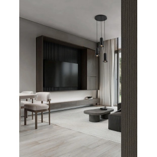 Lampa wisząca ceramiczna 3 punktowa Arlo 33cm czarna