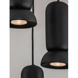 Lampa wisząca ceramiczna 5 punktowa Arlo 41cm czarna