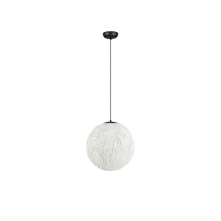 Lampa wisząca japandi w kształcie kuli Sabi Art-Made 40cm len / pulpa papierowa