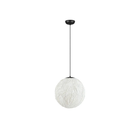 Lampa wisząca japandi w kształcie kuli Sabi Art-Made 40cm len / pulpa papierowa