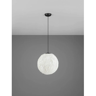 Lampa wisząca japandi w kształcie kuli Sabi Art-Made 40cm len / pulpa papierowa