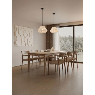 Lampa wisząca japandi Sabi Art-Made 45cm len / pulpa papierowa