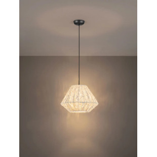 Lampa wisząca japandi Sabi Art-Made 45cm len / pulpa papierowa
