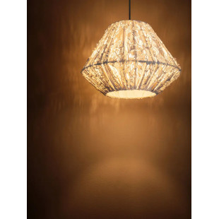 Lampa wisząca japandi Sabi Art-Made 45cm len / pulpa papierowa