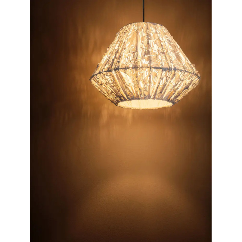 Lampa wisząca japandi Sabi Art-Made 45cm len / pulpa papierowa