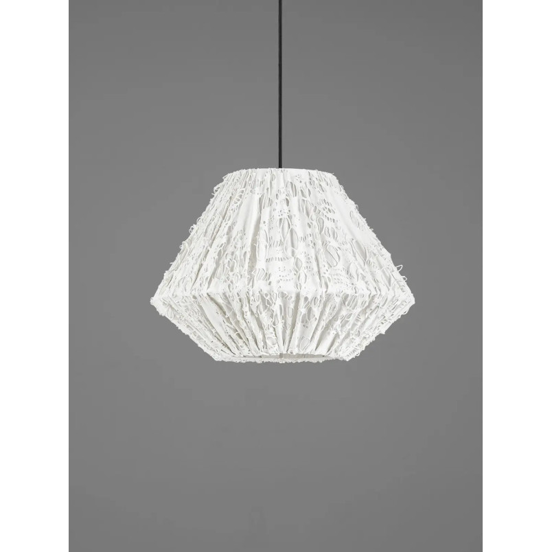 Lampa wisząca japandi Sabi Art-Made 45cm len / pulpa papierowa