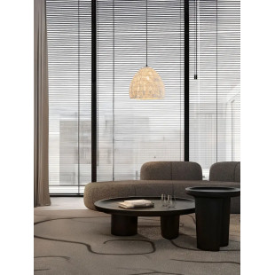 Lampa wisząca japandi Sabi Art-Made 35cm len / pulpa papierowa