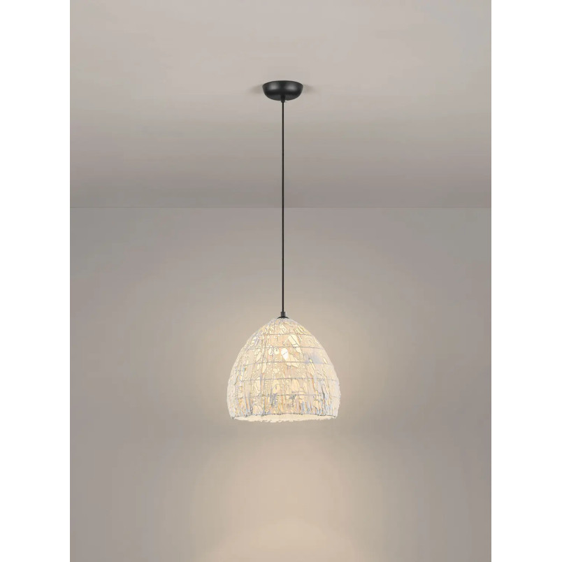 Lampa wisząca japandi Sabi Art-Made 35cm len / pulpa papierowa