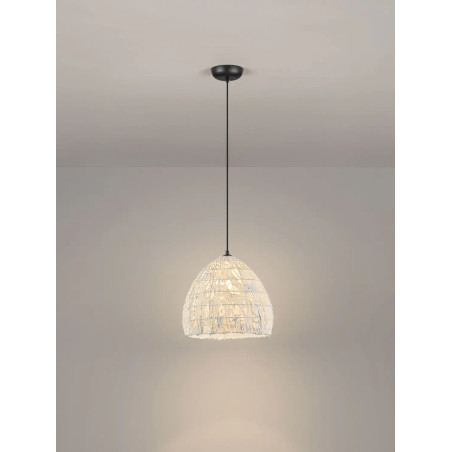 Lampa wisząca japandi Sabi Art-Made 35cm len / pulpa papierowa