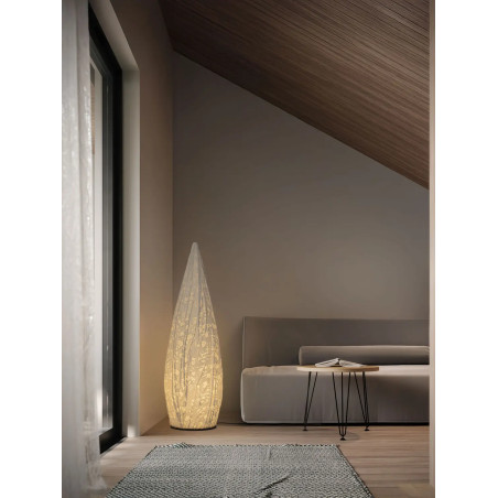 Lampa podłogowa japandi Sabi Art-Made 120cm len / pulpa papierowa