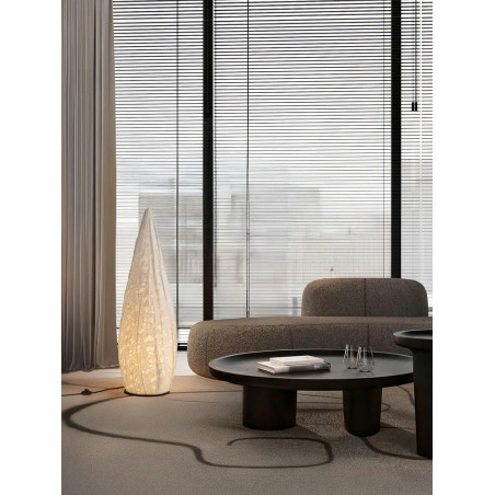 Lampa podłogowa japandi Sabi Art-Made 120cm len / pulpa papierowa