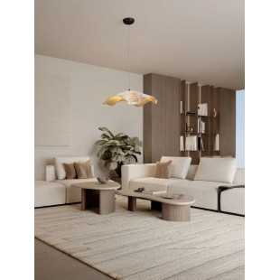 Lampa wisząca japandi Sabi Art-Made 62cm len / pulpa papierowa