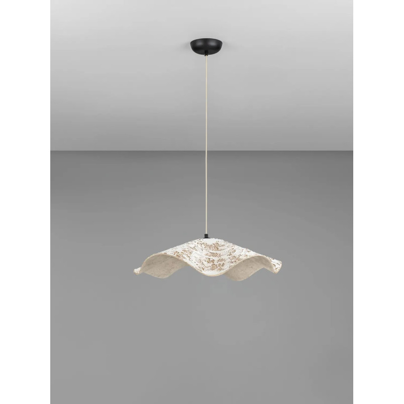 Lampa wisząca japandi Sabi Art-Made 62cm len / pulpa papierowa