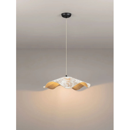 Lampa wisząca japandi Sabi Art-Made 62cm len / pulpa papierowa