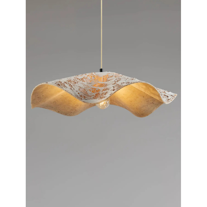 Lampa wisząca japandi Sabi Art-Made 62cm len / pulpa papierowa