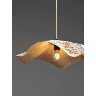 Lampa wisząca japandi Sabi Art-Made 62cm len / pulpa papierowa
