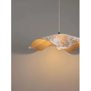 Lampa wisząca japandi Sabi Art-Made 62cm len / pulpa papierowa
