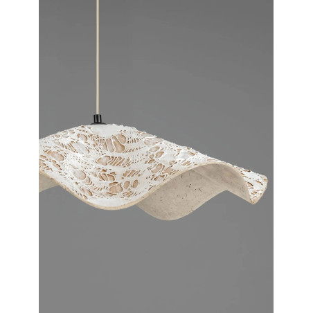 Lampa wisząca japandi Sabi Art-Made 62cm len / pulpa papierowa