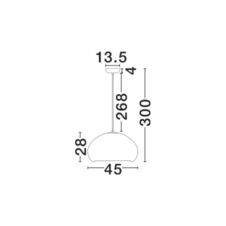 Lampa wisząca japandi ze strukturą Shiro 45cm złamana biel
