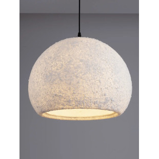 Lampa wisząca japandi ze strukturą Shiro II 45cm złamana biel