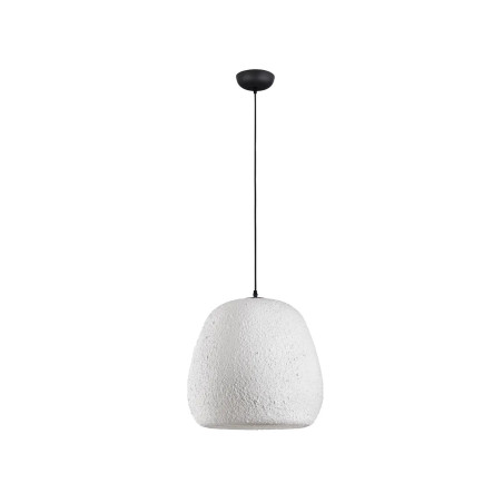 Lampa wisząca japandi ze strukturą Shiro III 45cm złamana biel