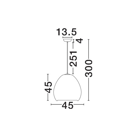 Lampa wisząca japandi ze strukturą Shiro III 45cm złamana biel