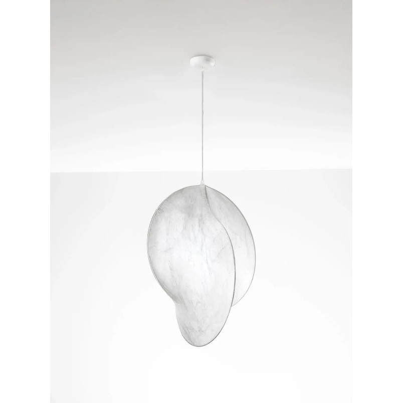 Designerska Lampa z Jedwabiu Tokio | Złamana Biel | Japandi Design