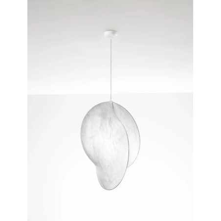 Designerska Lampa z Jedwabiu Tokio | Złamana Biel | Japandi Design