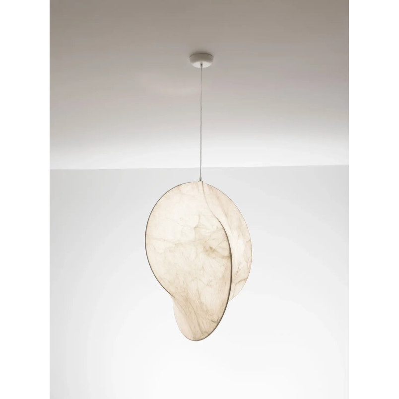 Designerska Lampa z Jedwabiu Tokio | Złamana Biel | Japandi Design