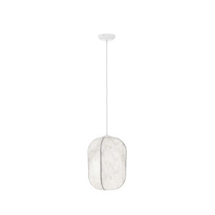 Lampa wisząca japadni z jedwabny kloszem Pagoda 30cm biała