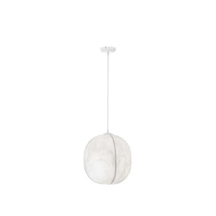 Lampa wisząca japadni z jedwabny kloszem Pagoda 42cm biała