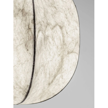 Lampa wisząca japadni z jedwabny kloszem Pagoda 42cm biała