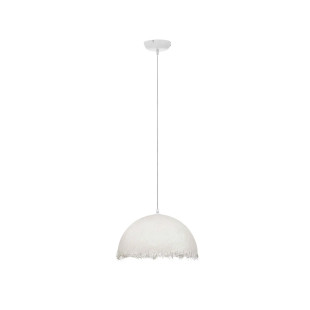 Lampa wisząca półkula z włókna szklanego Metti 40cm biała