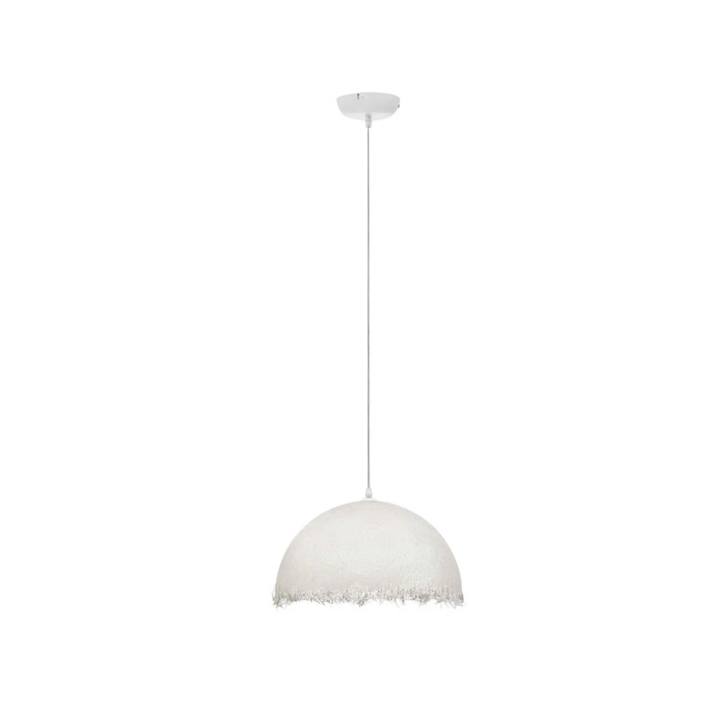 Lampa wisząca półkula z włókna szklanego Metti 40cm biała