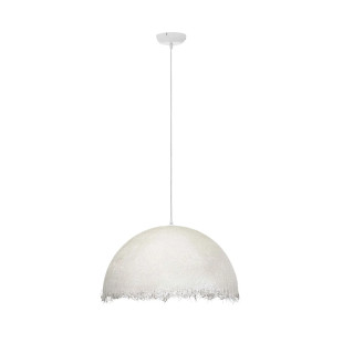 Lampa wisząca półkula z włókna szklanego Metti 60cm biała